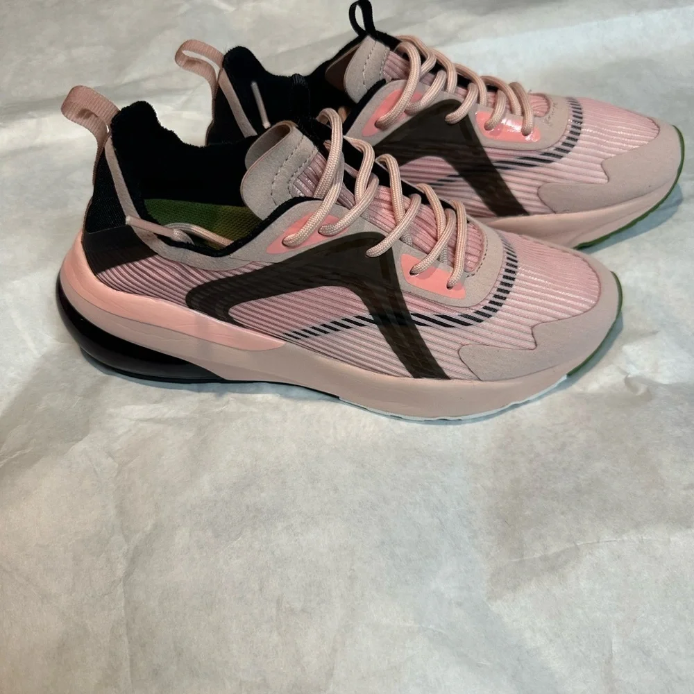 Fabletics Pink and Black Sneakers with Air Cushioning